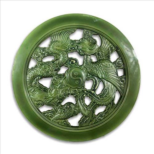 Gạch thông gió hình tròn khắc hình long phụng